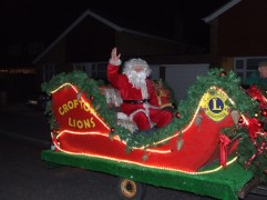 Santa arriivng in Stubbington